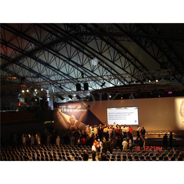 Крытый и напольный квадрат ферменной конструкции 387mm света Dj экспоната случаев серебряный