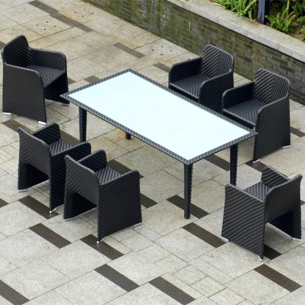 Garden Yard Wicker Patio Rattan Chair with Waterproof Fabric Cushion and Iron Frame