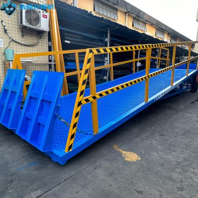 High Guardrail Loading And Unloading Goods Hydraulic Dock Ramp For Factory