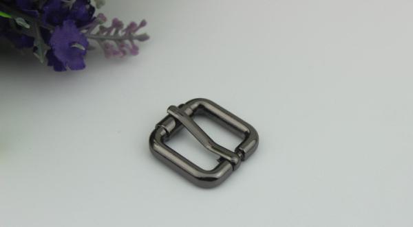 Reversible Belt Nickel Color Metal Pin Buckle Zinc Alloy 16 MM Roller Buckle For Handbag