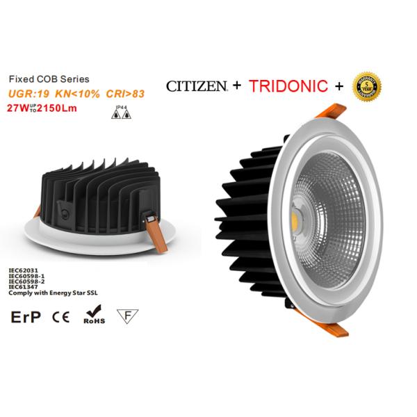 IP44 High Power COB Led Downlights Cut out 175mm With Tridonic Driver