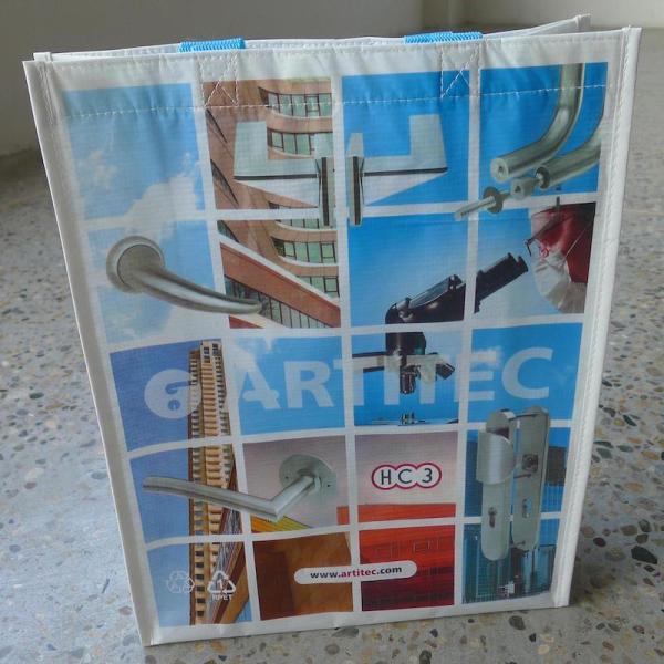 45 X 40 X 15CM Eco Friendly Accessories Custom Printing Woven Shopper 100% RPET