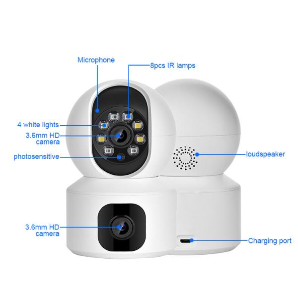 Lente dupla da visão noturna 3.6mm HD da lente da câmera video interna do monitor do bebê