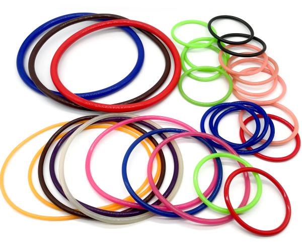 Selo resistente ao desgaste Várias cores Vermelho Azul Verde Elastico Não-tóxico E Amigável ao Meio Ambiente Anéis de silicone
