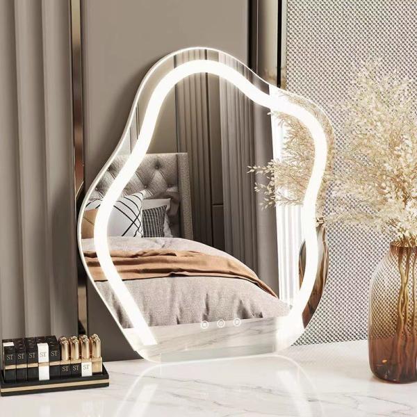 Smart Touch Screen Makeup Mirror 4mm Cloud Shaped Mirror 3000K - 6000K