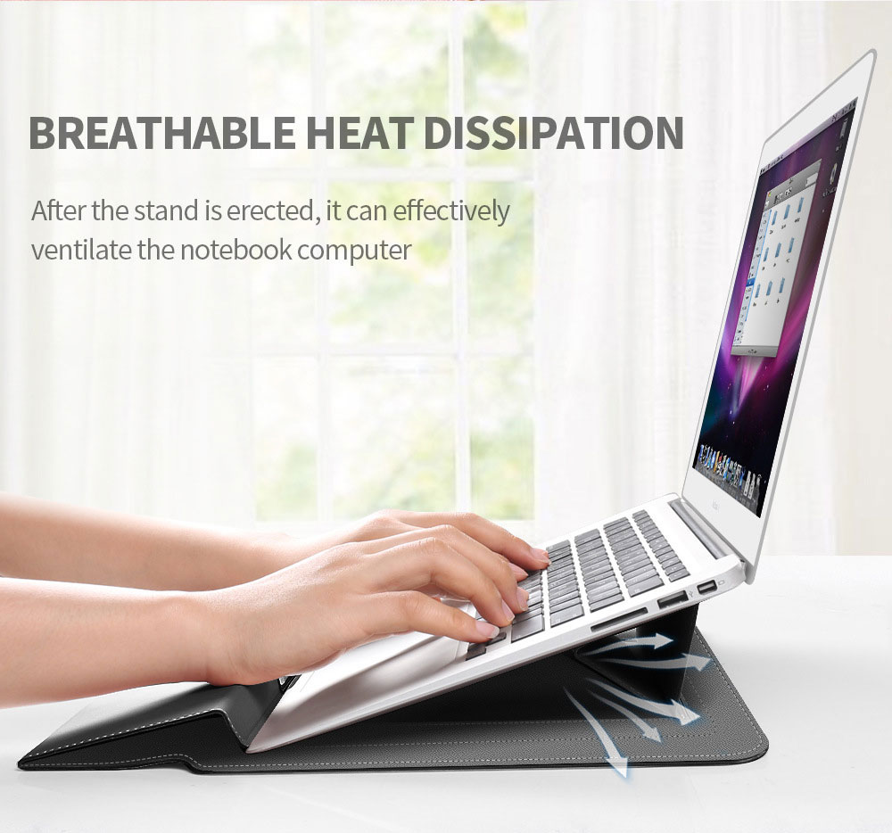 For Laudtec DNB26 3-in-1 Adjustable Tablet Holder Leather Bag Laptop Mouse Pad Korean Business Travel Shoulder Backpack Office Wholesale OEM/ODM/Private Label