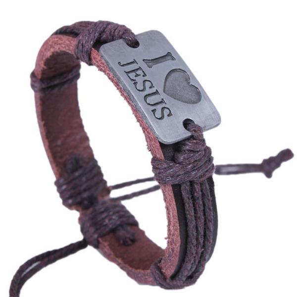 English alphabet bracelet European style unisex leather bracelet wholesale alloy bracelet