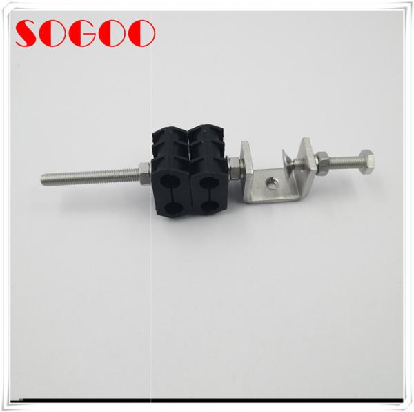 M8 Threaded Hole Feeder Cable Clamp SUS304 PP Rubber For Base Station