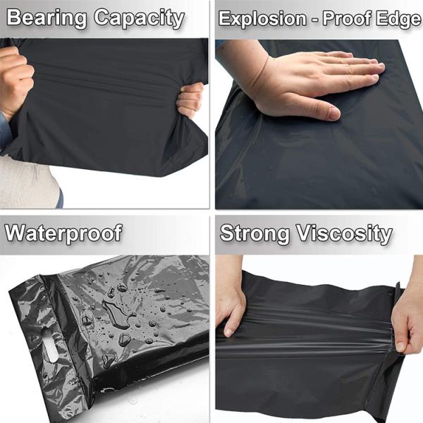 Сумки толщины 0.07mm поли грузя, отправители черноты дюйма 11×15 поли с ручкой