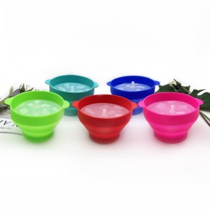 Factory Direct Foldable Silicone Popcorn Bowl, BPA-free Food-grade Popcorn Serving Bowl (Collapsible, Heat-resistant, Easy to Clean, Customizable)