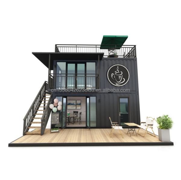 Galvanized Steel Square Tubes Modern Small Western-Style Tiny House Flat Pack Container Coffee Shop for Mall Application