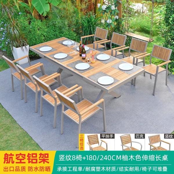 Washable 6 Seater Patio Set Waterproof Polywood Outdoor Table And Chairs