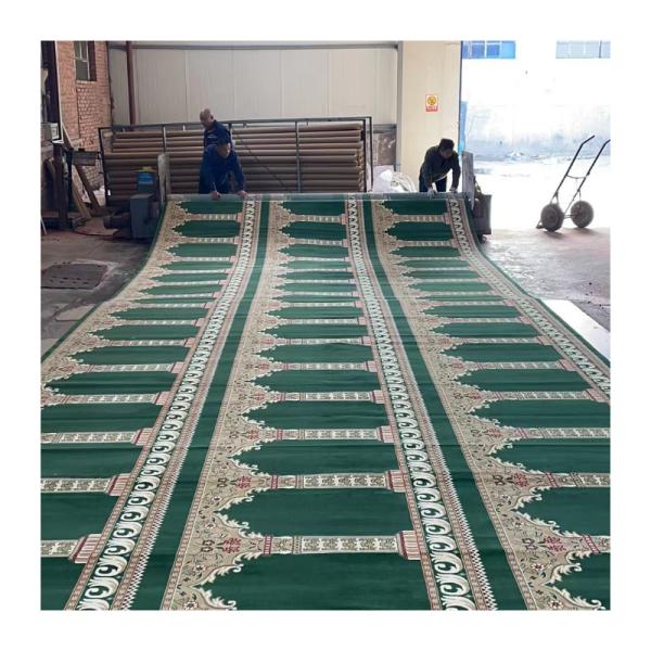 Customized Patterns 4*25 Roll Mosque Prayer Carpet for Muslim Mosque 4m 13.12ft Width