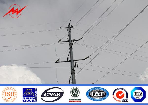 220kv Double Circuit Steel Power Pole Transmission For Overhead Line Steel Tower