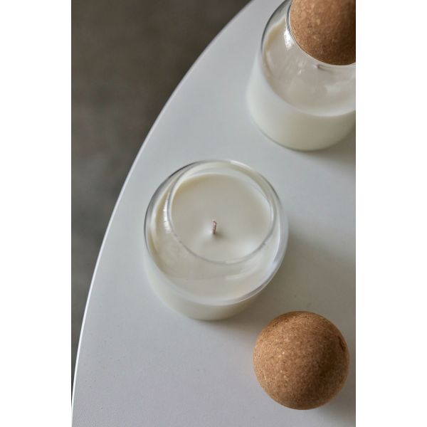 Handmade Borosilicate Glass Candle Cup Oval Cylinder Empty Glass Candle Jar