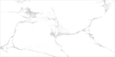 Carrara White Marble Look Ceramic Tile , Ink - Jet Printing Marble Kitchen Tiles