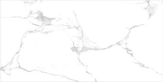 Carrara White Marble Look Ceramic Tile , Ink - Jet Printing Marble Kitchen Tiles