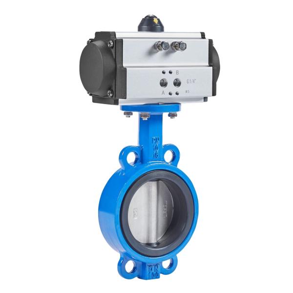 1/4''-6'' Port Size Sanitary Pneumatic Butterfly Valves with SS304 /316L Construction