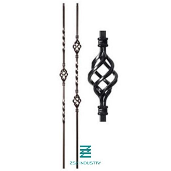 Double Basket Powder Coated Steel Posts Metal Garden Posts 12 X 12 X 1.0mm Square Base