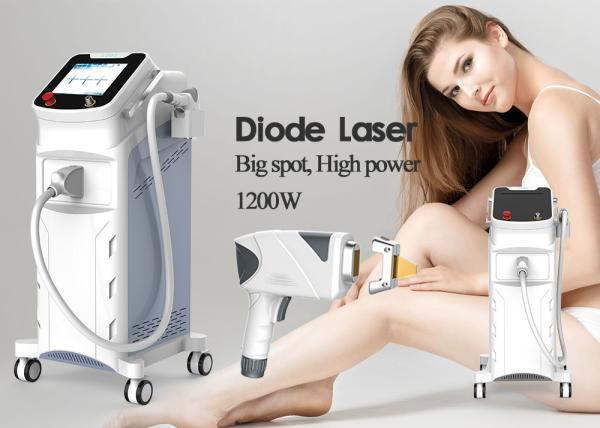 755nm 808nm 1064nm Diode Laser Hair Removal Machine 1200W High Power 55kgs Gross Weight