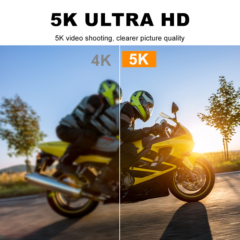 Original Factory Supply 5K Waterproof Action Camera Combine 6 Axis Gyro Hardware Sensing Stabilization Effectively