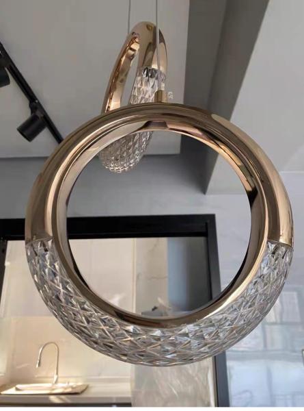 Luxury Crystal Chandelier For Staircase Led Home Decor Light Fixture Modern Creative Rings Chandelier(WH-NC-53)