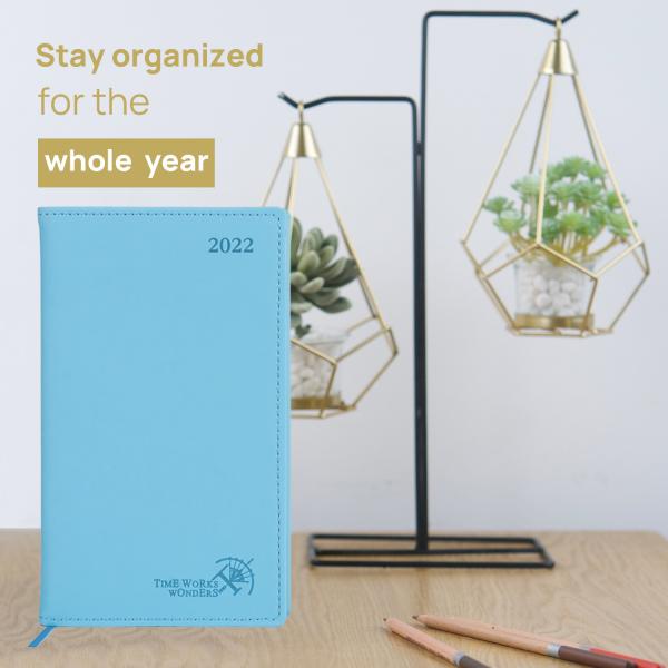 Leather Softcover Weekly Academic Planner Pocket Size 3.9inch X 6.6inch