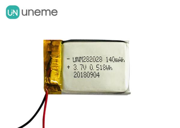 Low Self Discharge Lipo Batteries 282028 / 3.7V 140mAh Lithium Polymer Battery