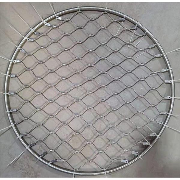Architectural Flexible Webnet Stainless Steel Ferrule Rope Mesh 7x19 Mesh Aperture 50mmx50mm 2 2.70mm