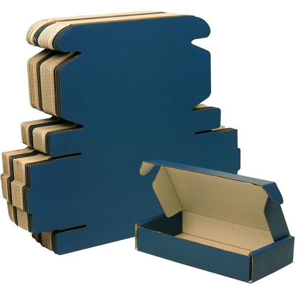 Blue Recyclable Waterproof Cardboard Small Gift Business Packaging Box