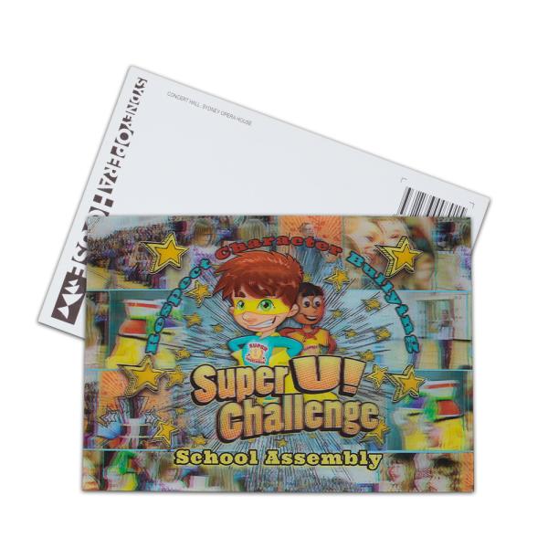 Голубой медведь на Аляске Лентикулярная карта Сувенирная карта Подарочная карта для туристов 3D открытки