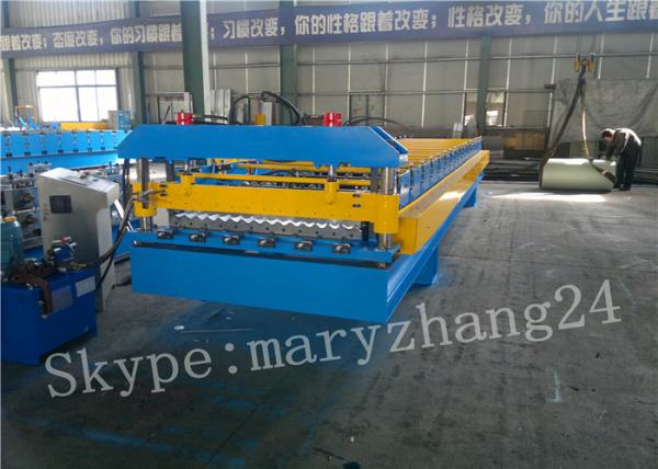 380V 50Hz 840 Roof Tile Corrugated Roll Forming Machine With Colored Steel Plate