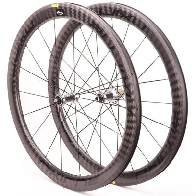 Jeu de roues de vélo en fibre de carbone 700C avec 18/21 rayons, rayons Pillar, roulements céramiques, pour cyclisme sur route