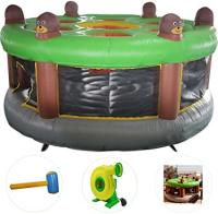 Nuevo diseño inflables golpear una máquina de topo juego interactivo para adultos y niños inflables golpear un juego topo