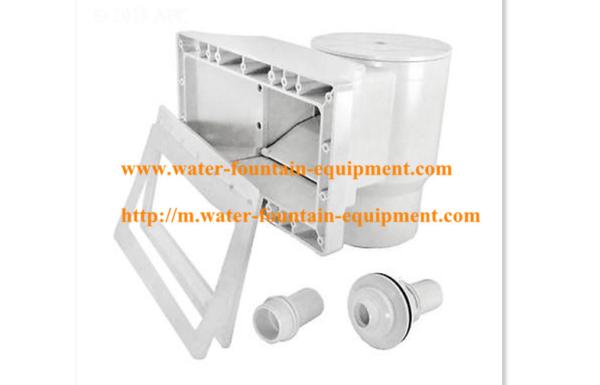 White ABS Wide Mouth Wall Skimmer Economic With Decrative Face Plate