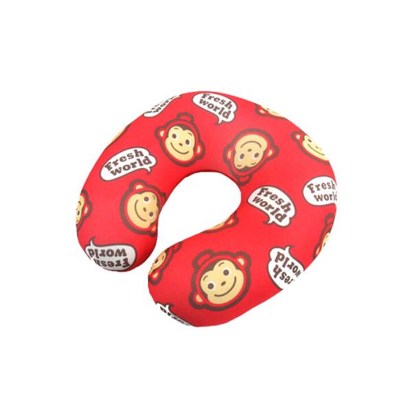 Polyester U Shaped Travel Neck Pillow Massage Plush Microbeads Filled Pillow