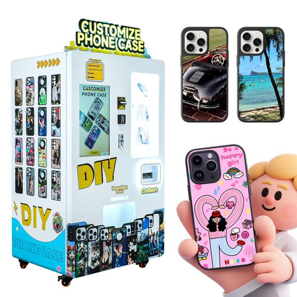 300kg White Steel Phone Case Printing Vending Machine With 1.5Pi Droplet