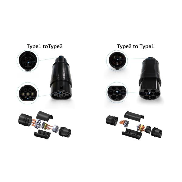 Tesla Type 1 2 CCS 1 2 GB/T J1772 EV Charger Male Female Plugs Socket Convertor