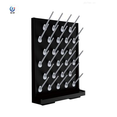 Rack de secagem antiderrapante de laboratório com buracos de gotejamento espaçados de 10 cm