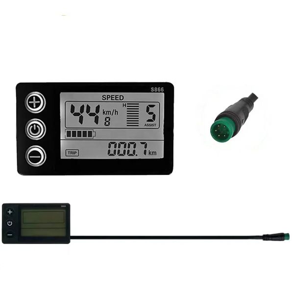 LCD-S866 Electric Scooter Display Waterproof Ebike Display 24V 36V 48V