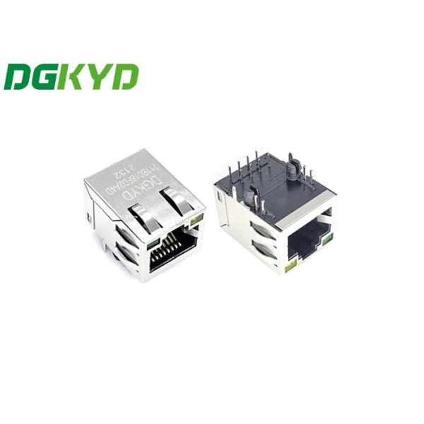 Гнезда соединителя сети RJ45 фильтра 8P10C гигабита степеней женского прямоугольная 90 со светом и отсутствие пули