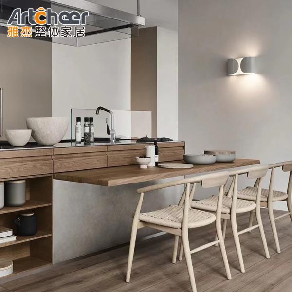 Базовые шкафы роскошный итальянский дизайн современный кухонный шкаф набор каменный верх деревянный каркас