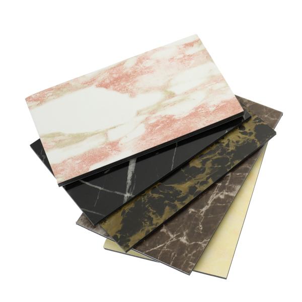 Painéis compostos de alumínio do Acp da pedra de mármore plástica exterior interior do espelho 3mm Fasade do PE PVDF Durabond Acm da decoração