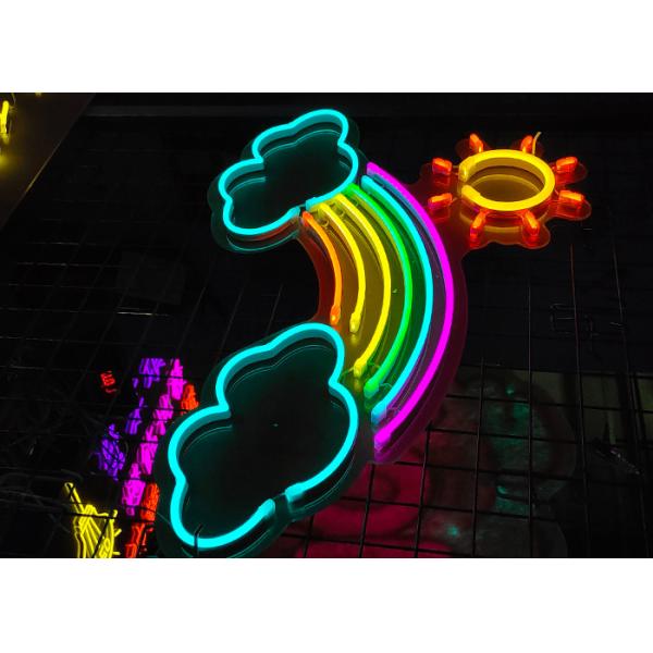 rainbow Custom neon sign led silica gel acrylic board  handmade fashion lighting