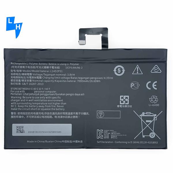 Ori 1 1 3500mAh L14D2P31 Tab 2 A10-70F A10-70L Tab Battery for Lenovo A10-70 Capacity