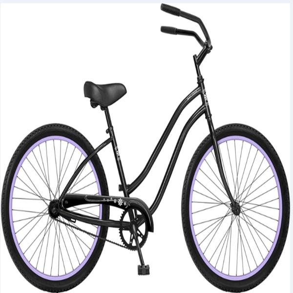 KMC Chain Black Color Urban Lady Single Speed Womens Beach Cruiser Bike for