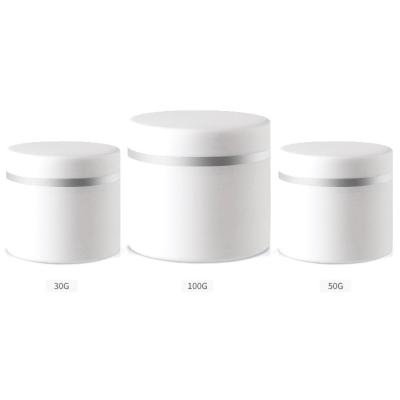 Cosmetic White Cream Jar , High Sealing Performance Empty Face Cream Jars