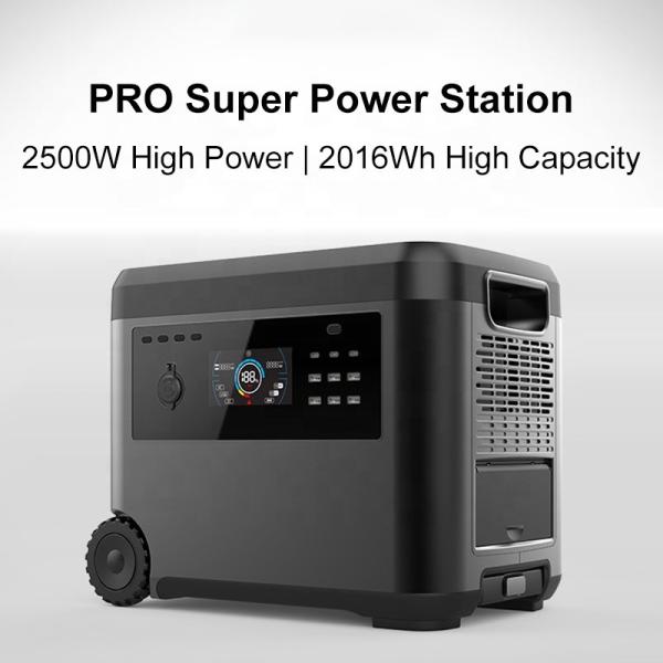 2500 W Phone Charge Wireless Energy Storage Battery / Outdoor 3000W D5 2000W Portable 2000Wh Power Station with Solar Panel