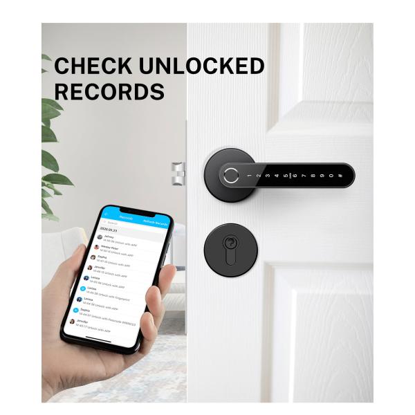 Замок умной электрической ручки деревянный для жилого