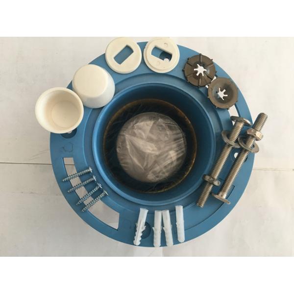 Leak Proof Toilet Tank Fittings Rubber Toilet Wax Ring Gasket With Flange Installed